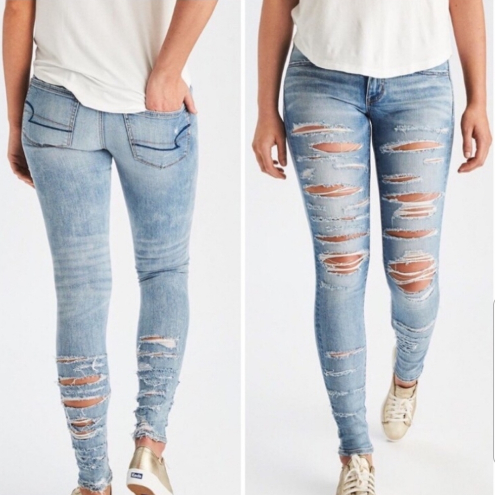 American Eagle Distressed Front & Back Jegging 2L